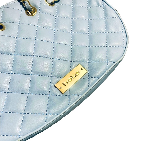 BNWOT bebe Quilted Hand Bag in Sky Blue. Brand New Without Tags. - Picture 5 of 9